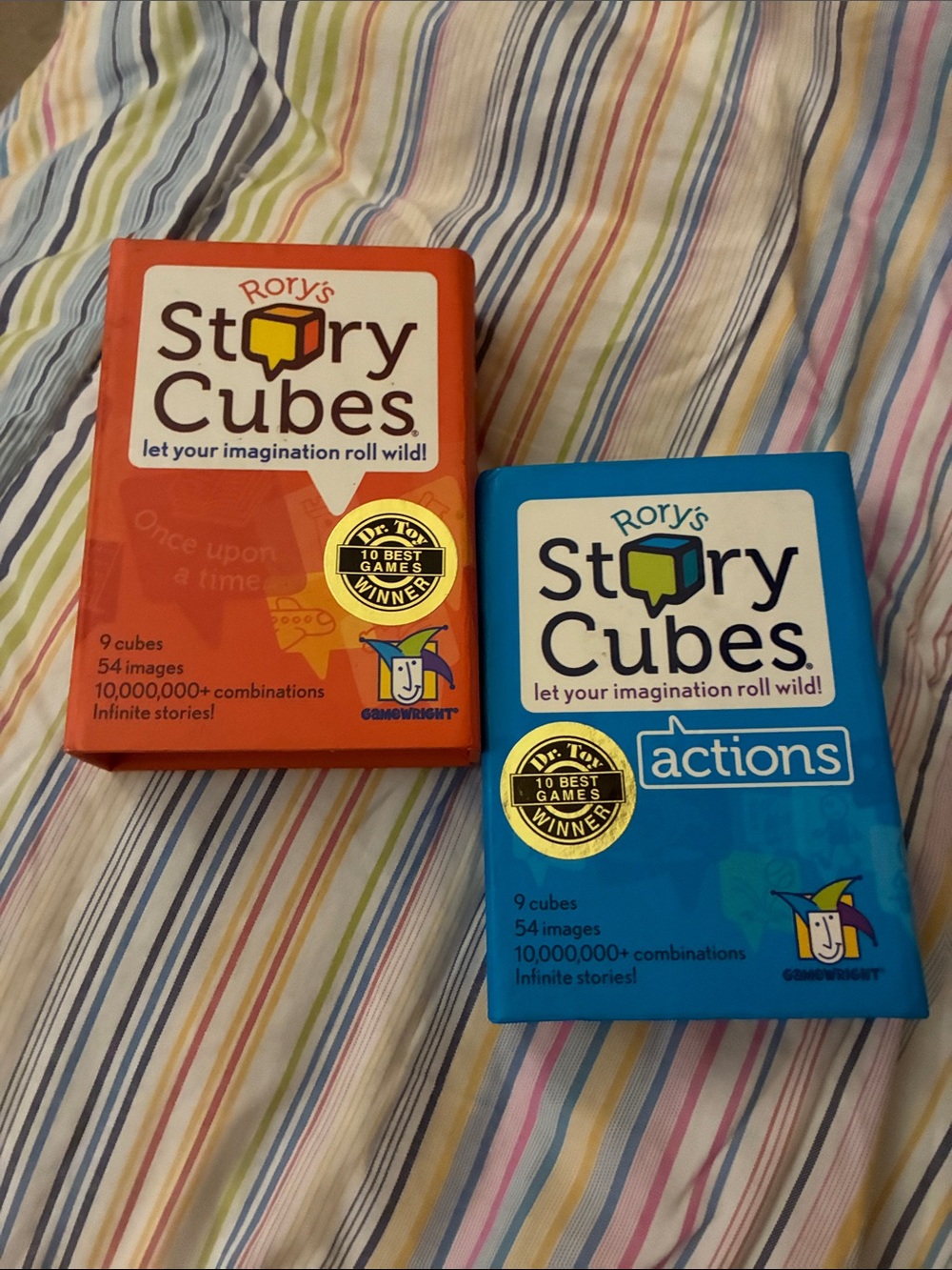 Rory's Story Cubes & Actions Game Set - Orange and Blue Writers